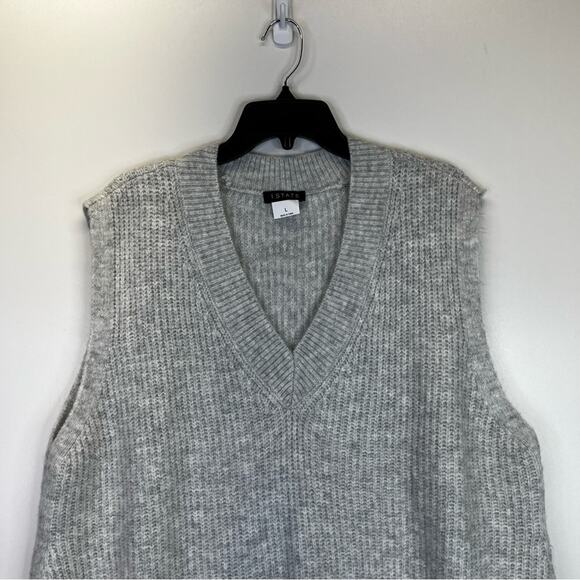 1. State High Low Hem Sweater vest silver heather - L - Picture 3 of 11